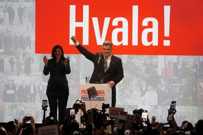 Croatia's President Milanovic wins another term after defeating ruling party candidate in runoff | iNFOnews.ca
