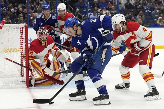Andrei Vasilevskiy makes 27 saves in the Lightning's 3-0 victory over the Flames | iNFOnews.ca