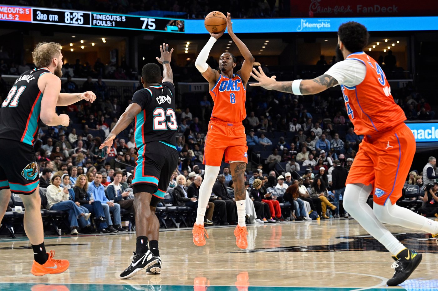 Thunder rally from 21-point deficit to beat Grizzlies 117-116 | iNFOnews.ca