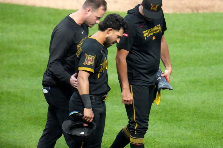 Pirates 3B Nick Gonzales forced from game after being hit by pitch on helmet | iNFOnews.ca