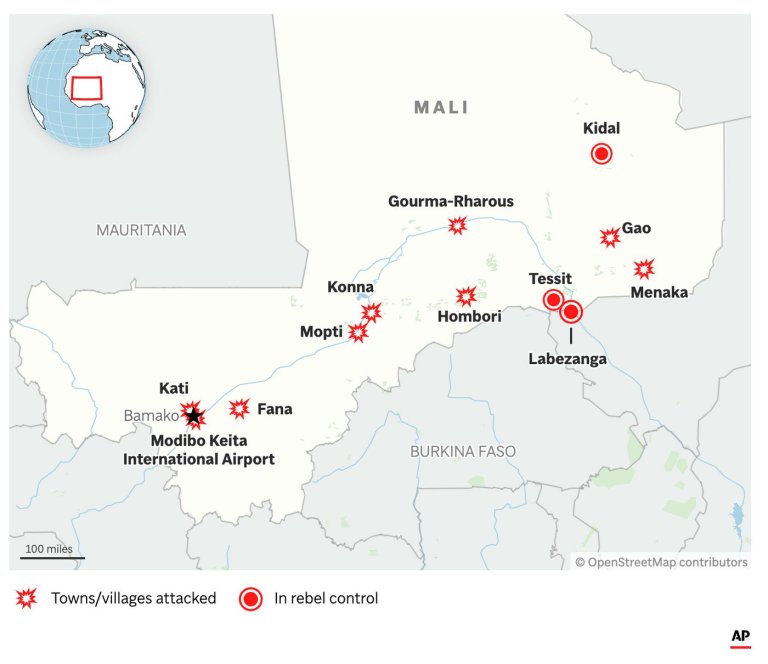 Rebels claim to capture military camp in northern Mali town of Tessalit | iNFOnews.ca