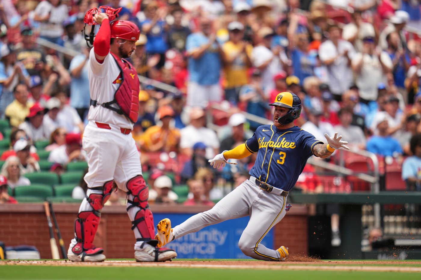Misiorowski fans 11, Yelich drives in 2 as Brewers beat Cardinals 4-3 in Game 1 of doubleheader | iNFOnews.ca Misiorowski fans 11, Yelich drives in 2 as Brewers beat Cardinals 4-3 in Game 1 of doubleheader | iNFOnews.ca