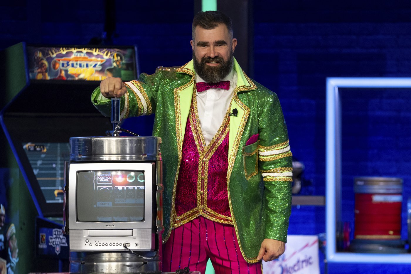 Here's Kelce! Retired Eagles great Jason Kelce tries his hand as a late-night television show host | iNFOnews.ca