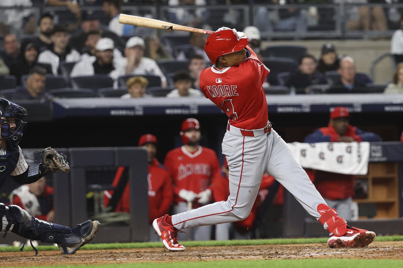 Angels rookie Christian Moore, a NYC native, gets 1st MLB hit in 1st visit to Yankee Stadium | iNFOnews.ca Angels rookie Christian Moore, a NYC native, gets 1st MLB hit in 1st visit to Yankee Stadium | iNFOnews.ca