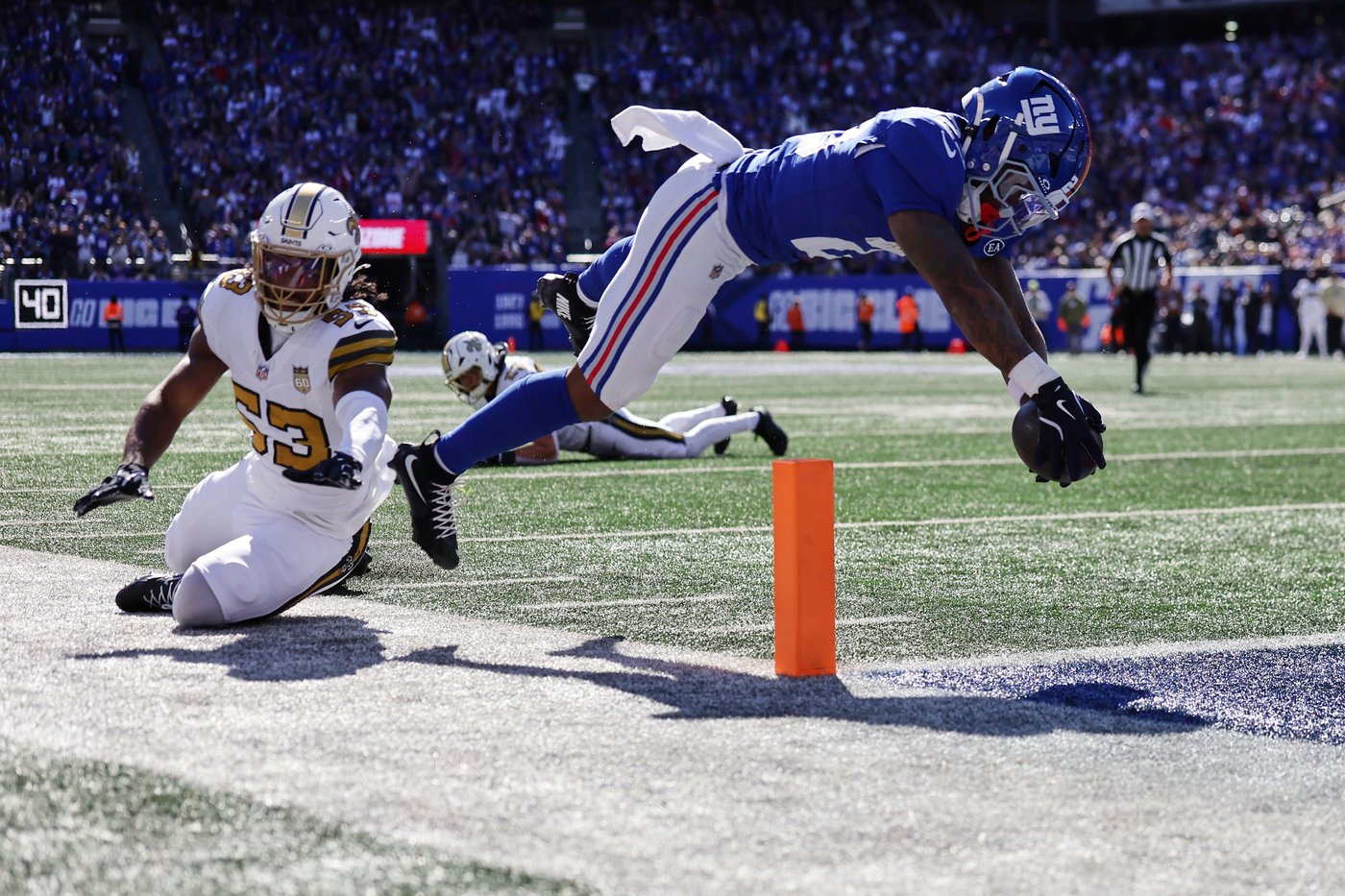 Tyler Shough and Saints score 34 consecutive points, hold on to beat Giants 34-27 and end skid | iNFOnews.ca Tyler Shough and Saints score 34 consecutive points, hold on to beat Giants 34-27 and end skid | iNFOnews.ca