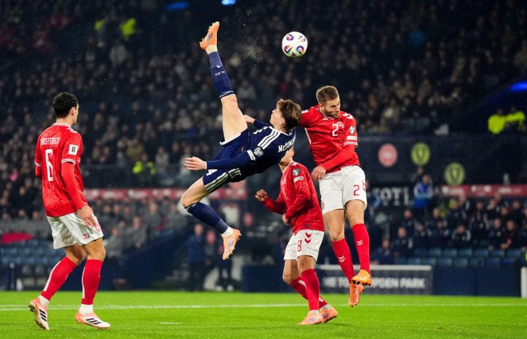 Scott McTominay scores bicycle kick goal for Scotland in key World Cup qualifying match | iNFOnews.ca