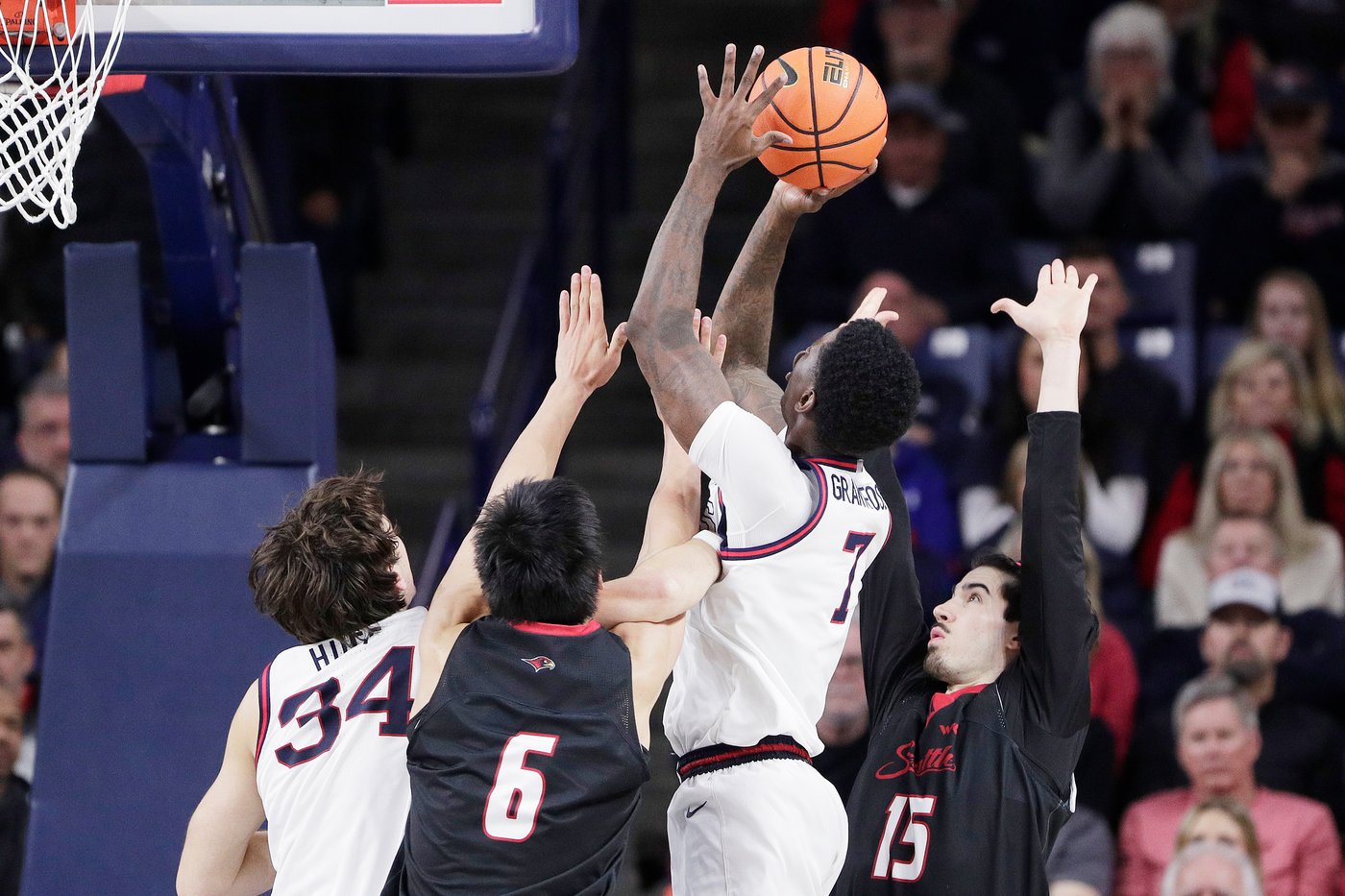 Tyon Grant-Foster helps No. 7 Gonzaga survive challenge from Seattle and win 80-72 in overtime | iNFOnews.ca