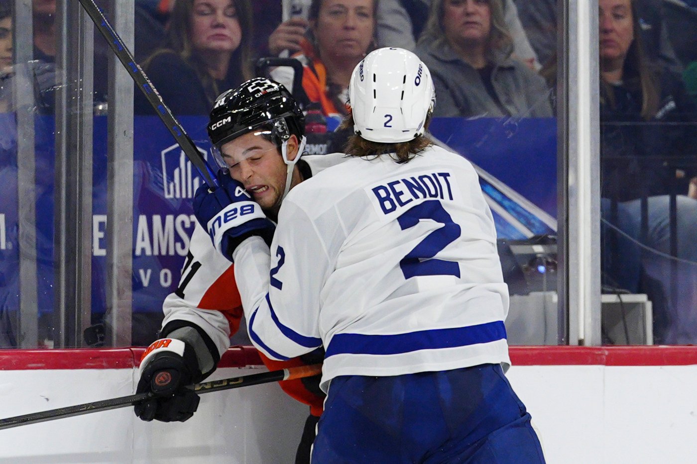 Matthews, Tavares lead Leafs past Flyers 5-2; Tanev stretchered off after collision | iNFOnews.ca