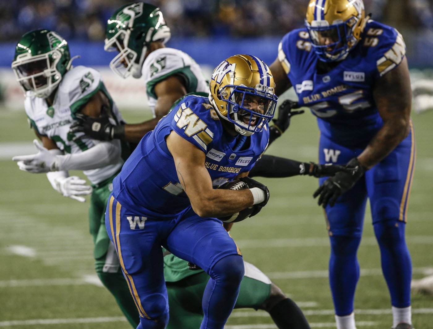 Blue Bombers overpower Roughriders 38-22, advance to Grey Cup | iNFOnews.ca Blue Bombers overpower Roughriders 38-22, advance to Grey Cup | iNFOnews.ca