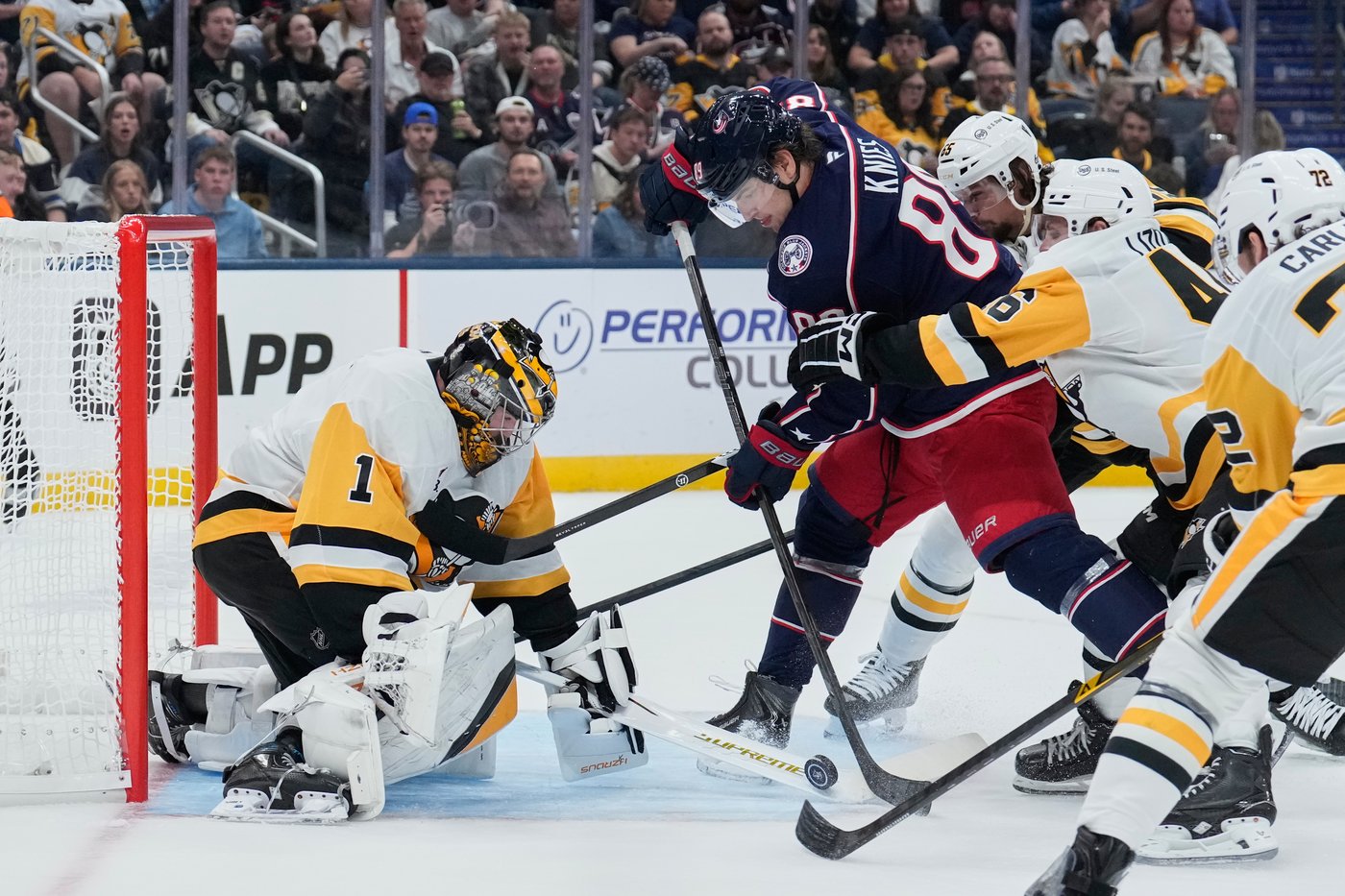 Kent Johnson scores lone goal in shootout to give Blue Jackets 3-2 win over Penguins | iNFOnews.ca Kent Johnson scores lone goal in shootout to give Blue Jackets 3-2 win over Penguins | iNFOnews.ca