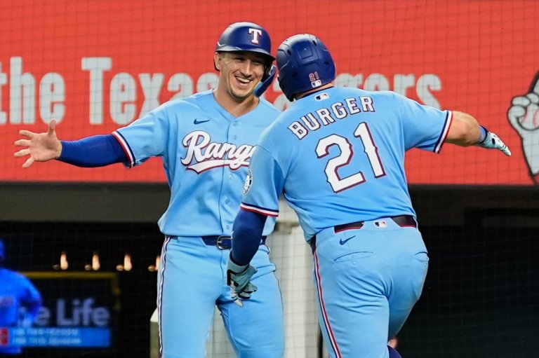 Jake Burger homers twice as Rangers beat Rays 8-6 to split 4-game series | iNFOnews.ca