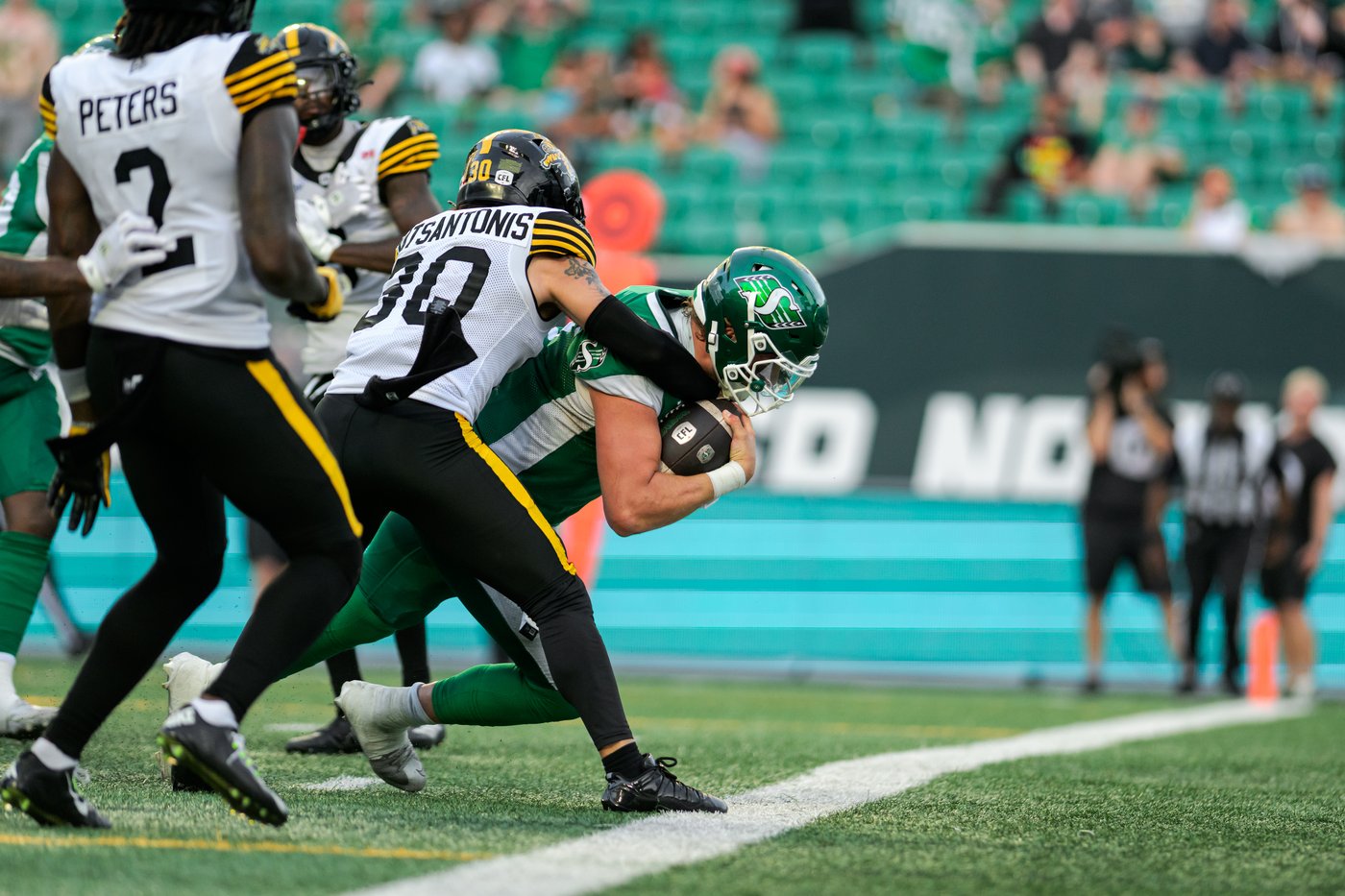 Roughriders roll past Tiger-Cats 38-7 thanks to strong second half | iNFOnews.ca