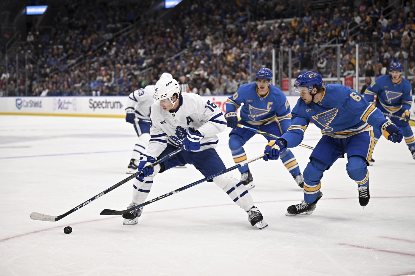 Blues D Philip Broberg leaves game against Maple Leafs with lower body injury | iNFOnews.ca Blues D Philip Broberg leaves game against Maple Leafs with lower body injury | iNFOnews.ca