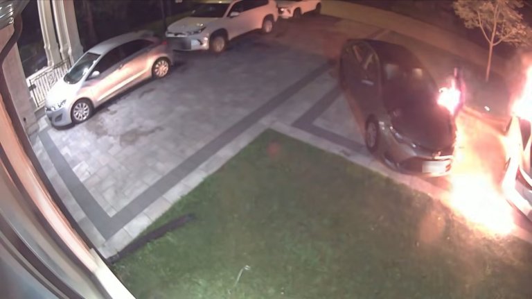 Video of arson at Toronto MP's home shows suspect dousing vehicles before fires set | iNFOnews.ca