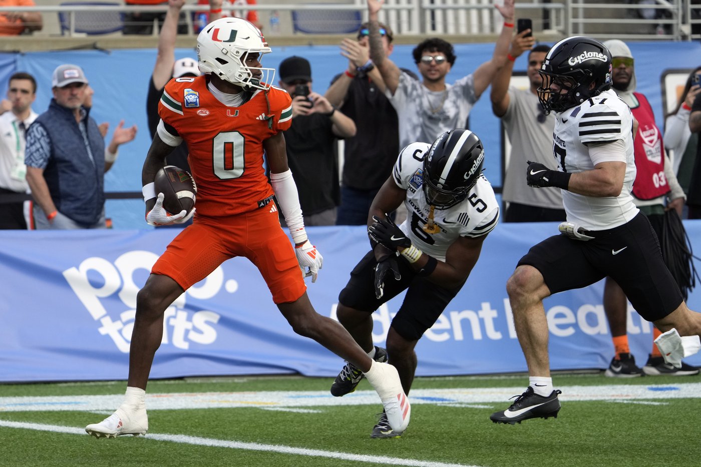 No. 18 Iowa State wins 11 games for 1st time, tops No. 15 Miami 42-41 in Pop-Tarts Bowl | iNFOnews.ca