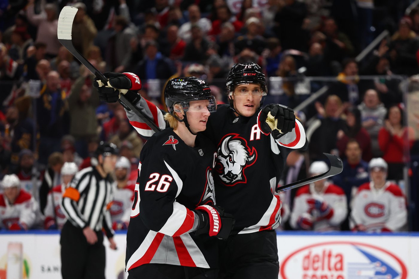Tage Thompson's 3-goal, 5-point outing leads Buffalo Sabres to 5-3 win over Montreal Canadiens | iNFOnews.ca