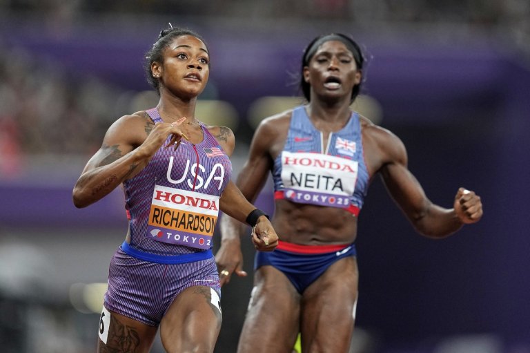 Despite a stumble, Sha'Carri makes the 100-meter final at world championships | iNFOnews.ca