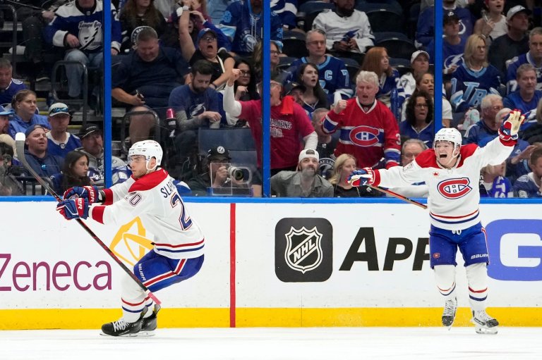 Slafkovsky's hat trick lifts Canadiens to 4-3 overtime win over Lightning in playoff opener | iNFOnews.ca