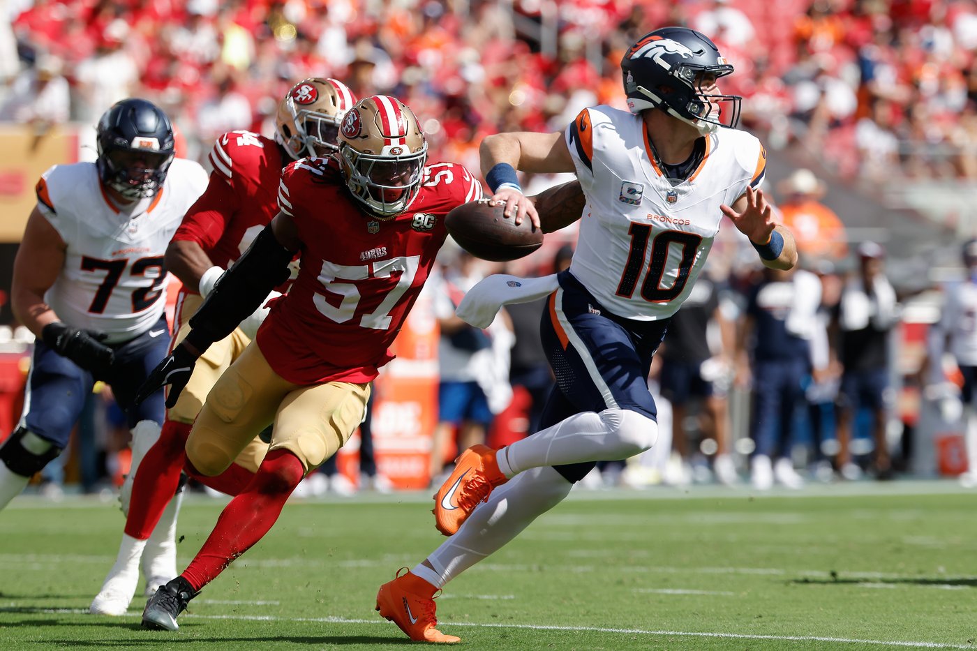 Broncos continue to struggle with slow starts. It cost them against unbeaten San Francisco | iNFOnews.ca