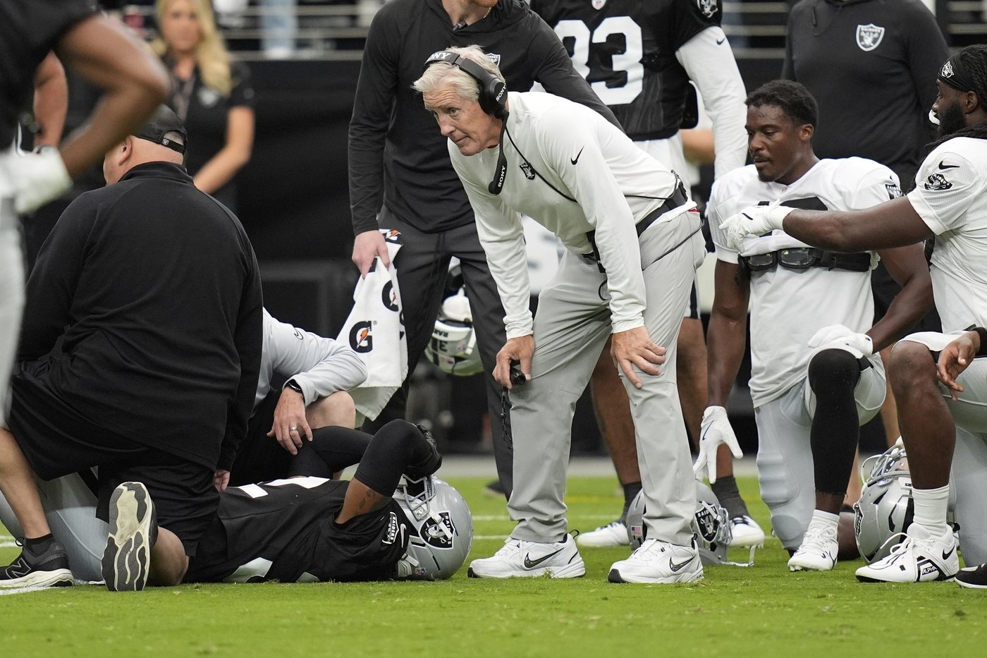 Raiders safety Lonnie Johnson Jr. suffered broken leg in mock game, AP source says | iNFOnews.ca Raiders safety Lonnie Johnson Jr. suffered broken leg in mock game, AP source says | iNFOnews.ca
