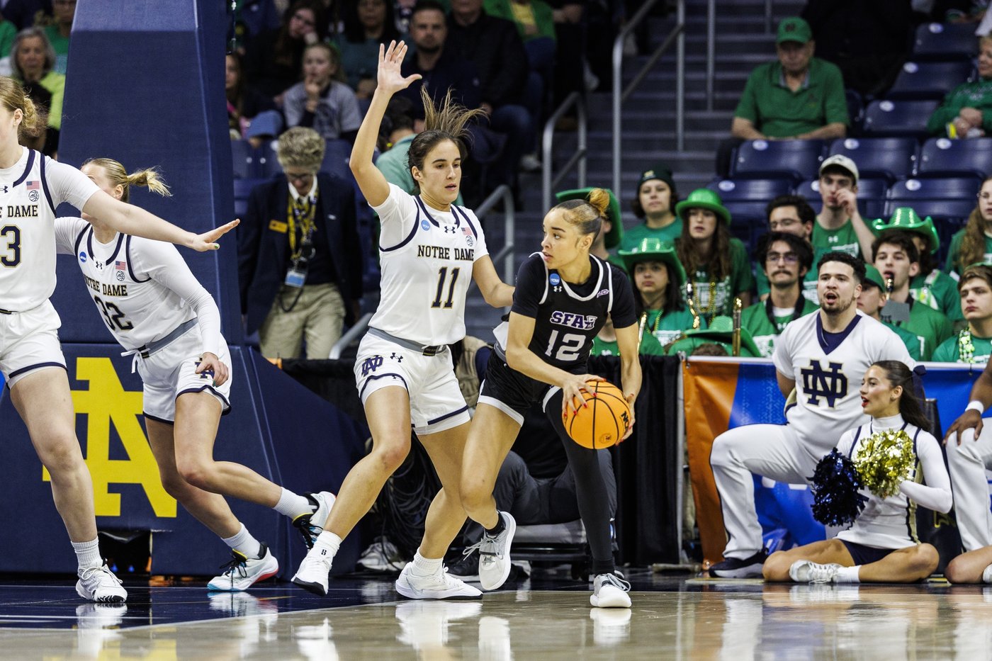 Notre Dame races past Stephen F. Austin in NCAA women's tourney, but Miles leaves with injury | iNFOnews.ca
