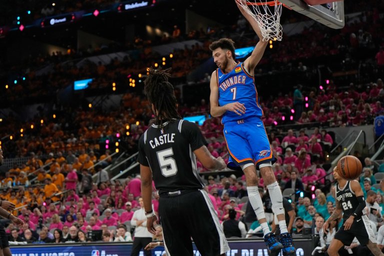 Gilgeous-Alexander, bench propel Thunder past Spurs 123-108 after historic slow start for 2-1 lead | iNFOnews.ca