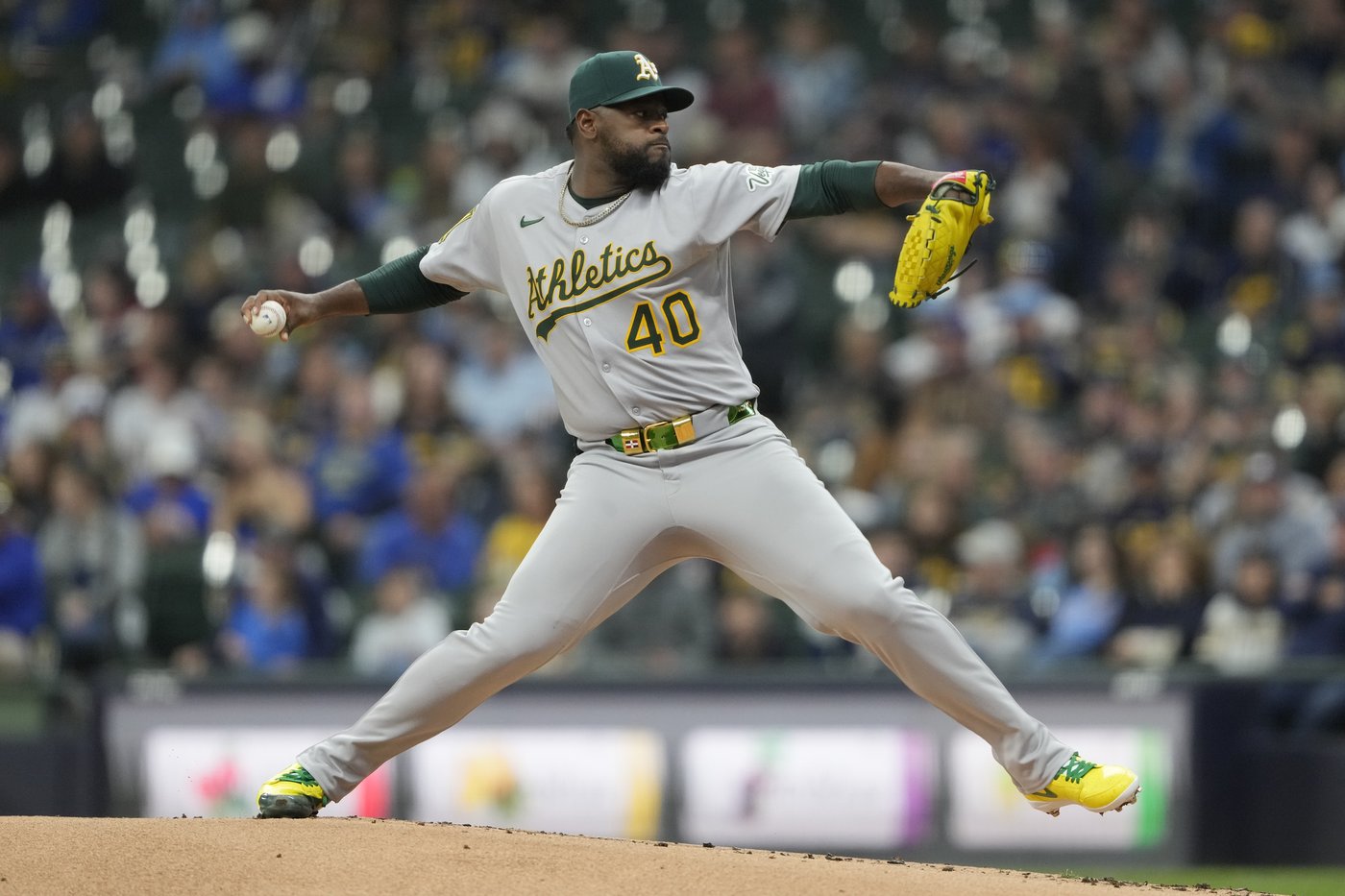 Severino goes 8 strong innings for first win since signing big contract and A's top Brewers 3-1 | iNFOnews.ca Severino goes 8 strong innings for first win since signing big contract and A's top Brewers 3-1 | iNFOnews.ca