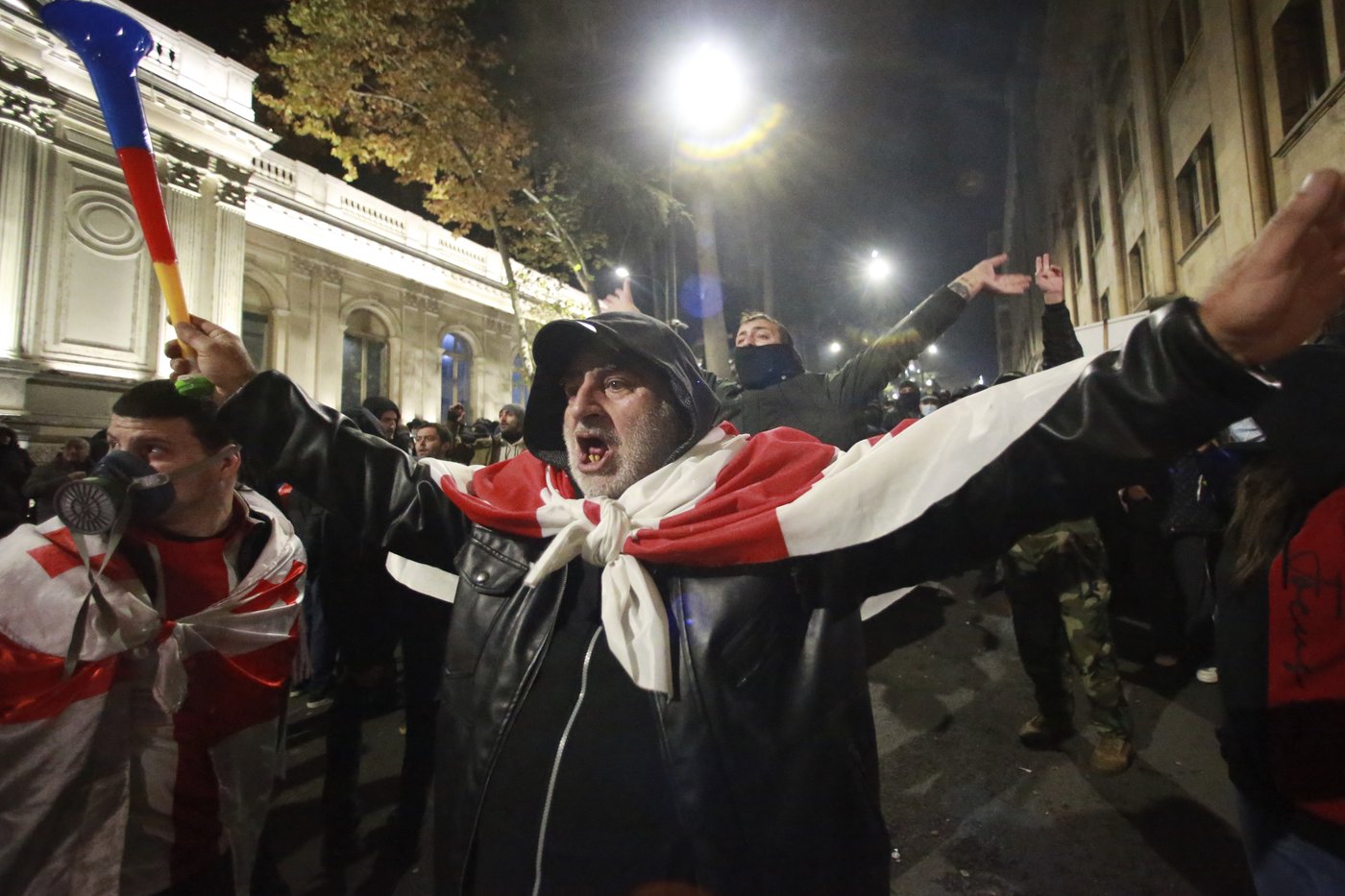 Protesters gather for third night of demonstrations after Georgia announces suspension of EU talks | iNFOnews.ca