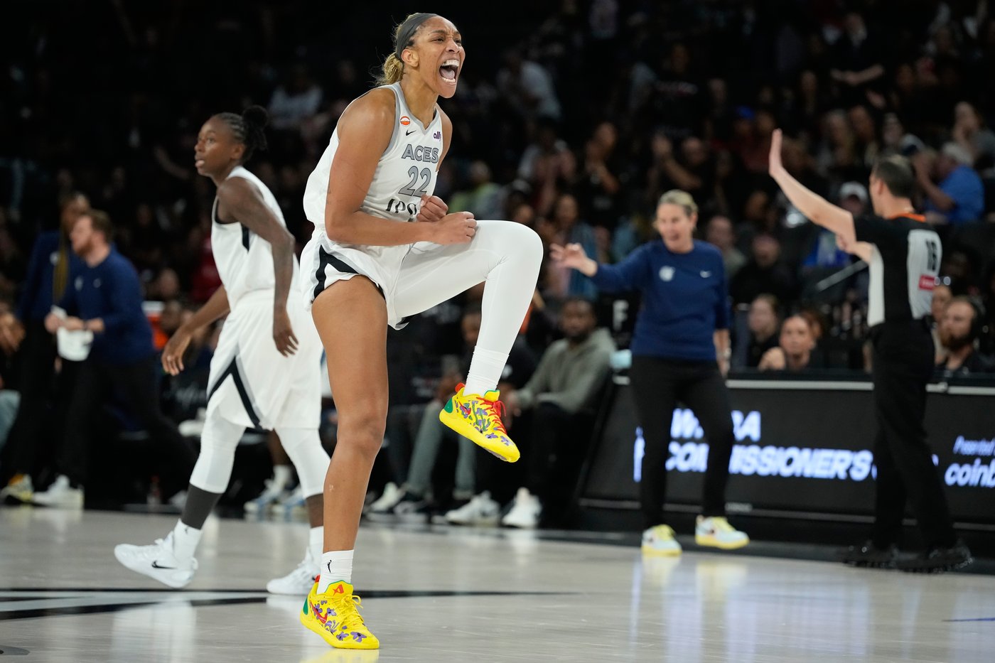 A'ja Wilson leads the Aces past the Lynx 100-97 for West lead in Commissioner's Cup | iNFOnews.ca