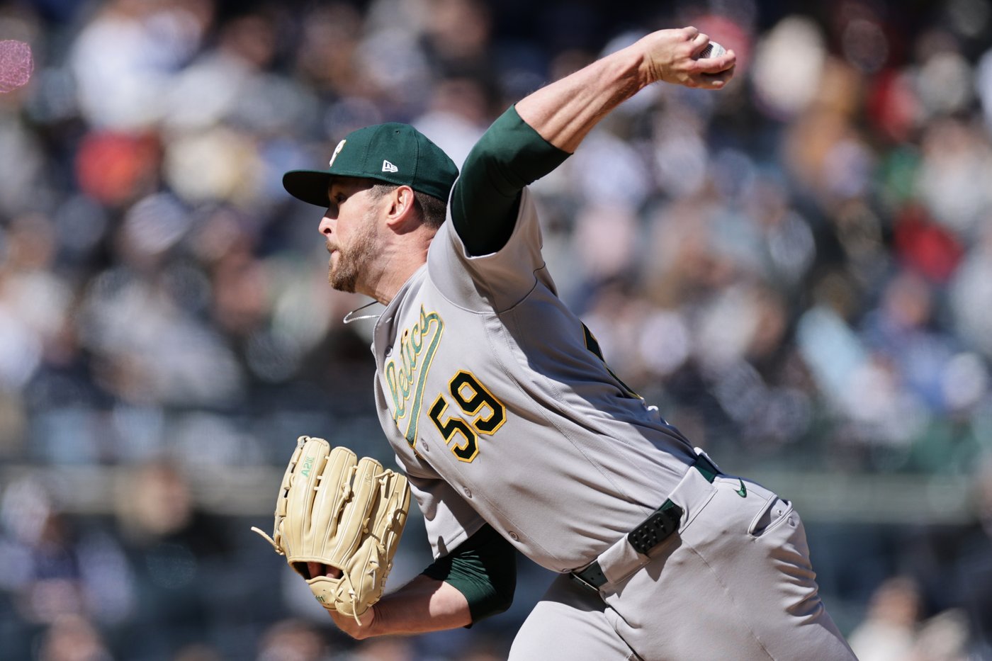 Jeffrey Springs takes no-hitter into seventh, combines on 1-hitter as A's beat Yankees 1-0 | iNFOnews.ca