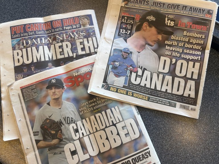 "Canadian Clubbed" - New York papers blister Yankees after two big losses in Toronto | iNFOnews.ca