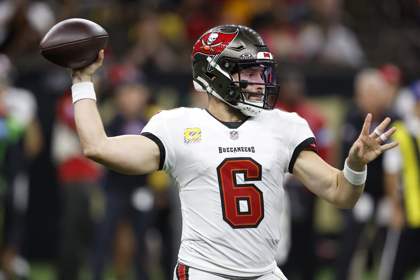 Mayfield passes for 4 TDs as the Bucs treat storm-weary fans to a 51-27 win over the Saints | iNFOnews.ca Mayfield passes for 4 TDs as the Bucs treat storm-weary fans to a 51-27 win over the Saints | iNFOnews.ca