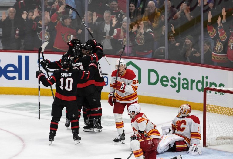 Sanderson makes up for mishap with tying goal in Senators' 4-3 SO win over Flames | iNFOnews.ca Sanderson makes up for mishap with tying goal in Senators' 4-3 SO win over Flames | iNFOnews.ca