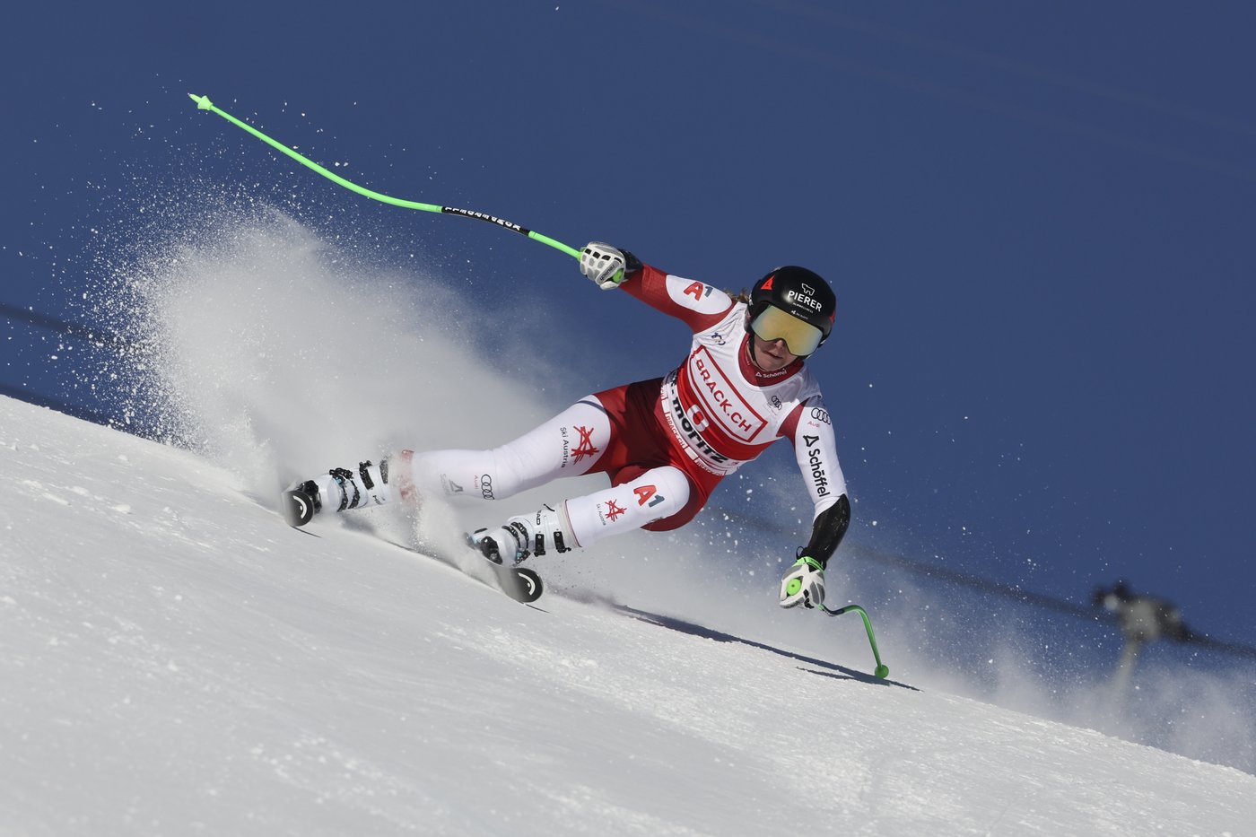 Huetter silences Swiss crowd when she finishes ahead of Gut-Behrami to win super-G in St. Moritz | iNFOnews.ca