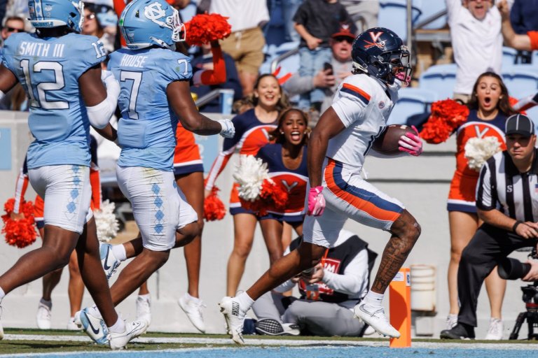 No. 16 Virginia edges North Carolina in overtime on J'Mari Taylor's TD run | iNFOnews.ca No. 16 Virginia edges North Carolina in overtime on J'Mari Taylor's TD run | iNFOnews.ca