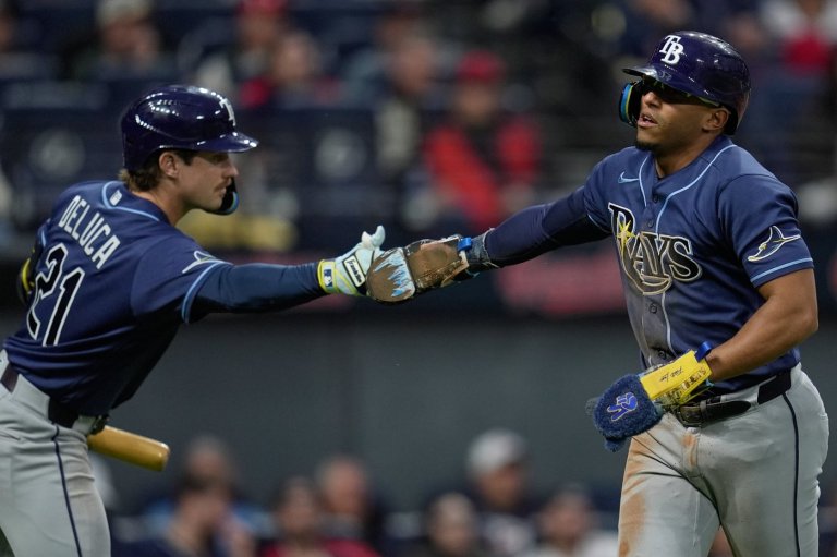 Ryan Vilade has 3 hits, drives in 2 runs as Tampa Bay beats Cleveland 3-2 to extend win streak to 5 | iNFOnews.ca