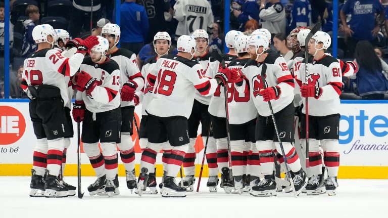 Connor Brown scores 2 goals as Devils beat Lightning 5-3 for 1st win | iNFOnews.ca
