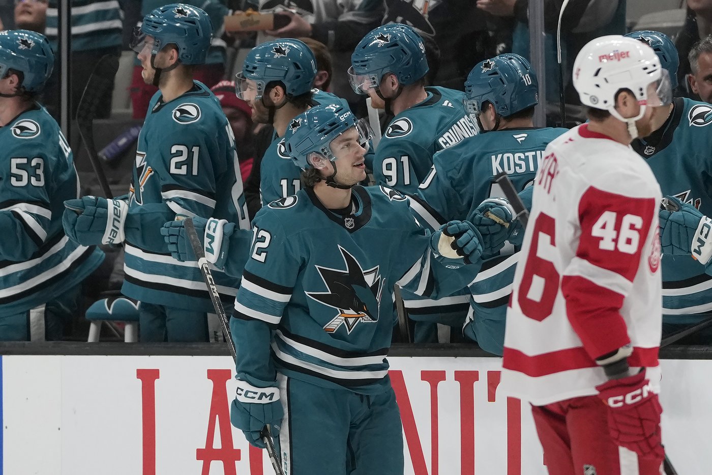 Celebrini scores first career OT goal as Sharks top Red Wings 5-4 | iNFOnews.ca