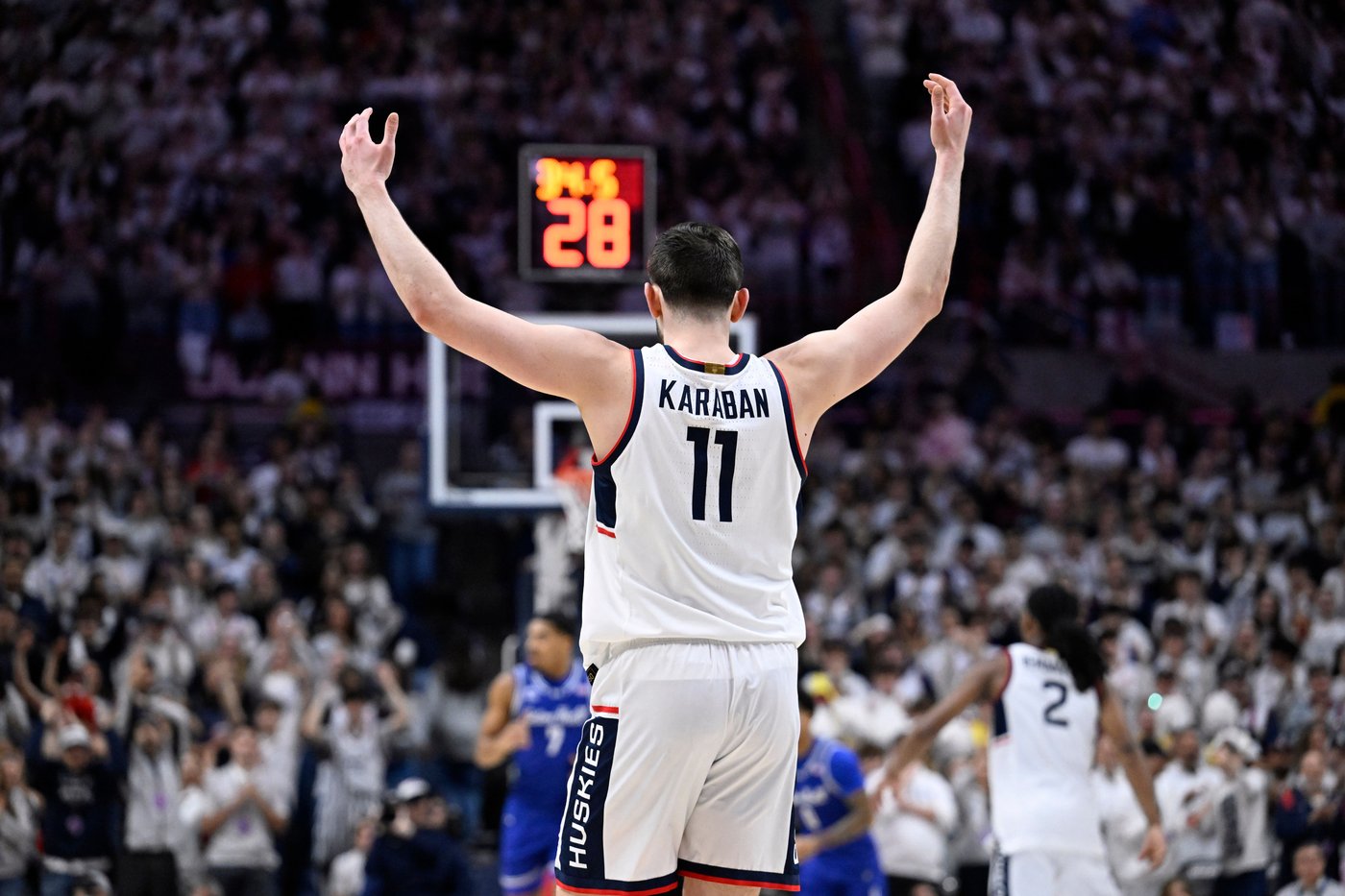 Karaban helps No. 6 UConn edge Seton Hall 71-67 after being added to Huskies of Honor | iNFOnews.ca
