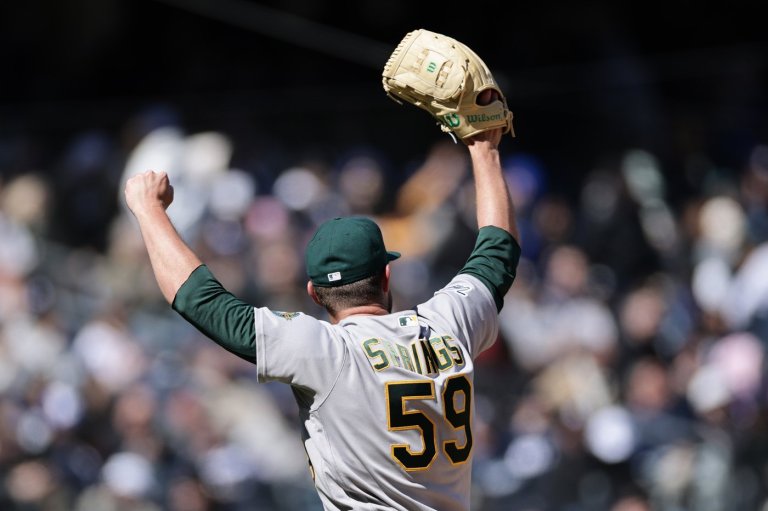 Jeffrey Springs takes no-hitter into seventh, combines on 1-hitter as A's beat Yankees 1-0 | iNFOnews.ca