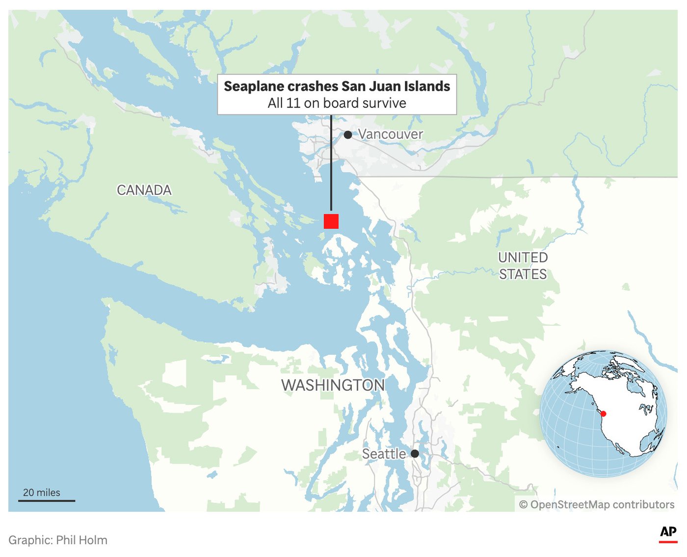 A float plane changed course to avoid a storm before crashing on a Washington island, injuring 11 | iNFOnews.ca