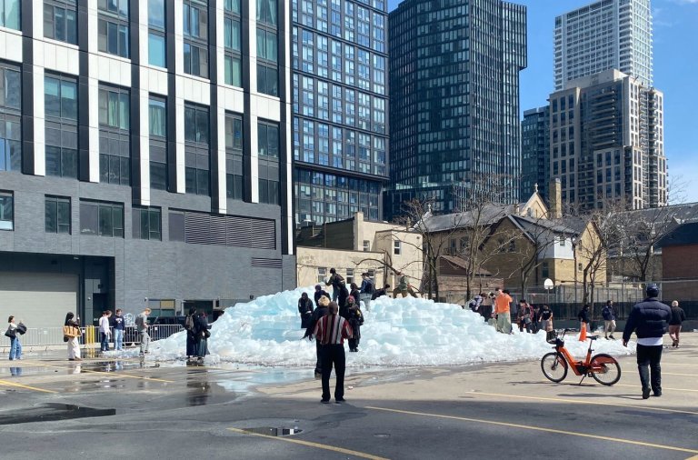 Police ask people enjoying remnants of Drake's 'Iceman' tower to be careful | iNFOnews.ca