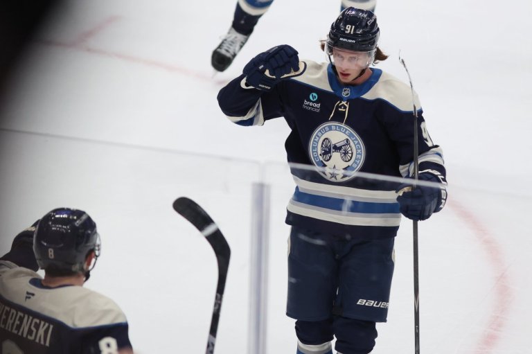 Kent Johnson scores in OT as Blue Jackets beat Rangers 1-0 behind Jet Greaves' shutout | iNFOnews.ca