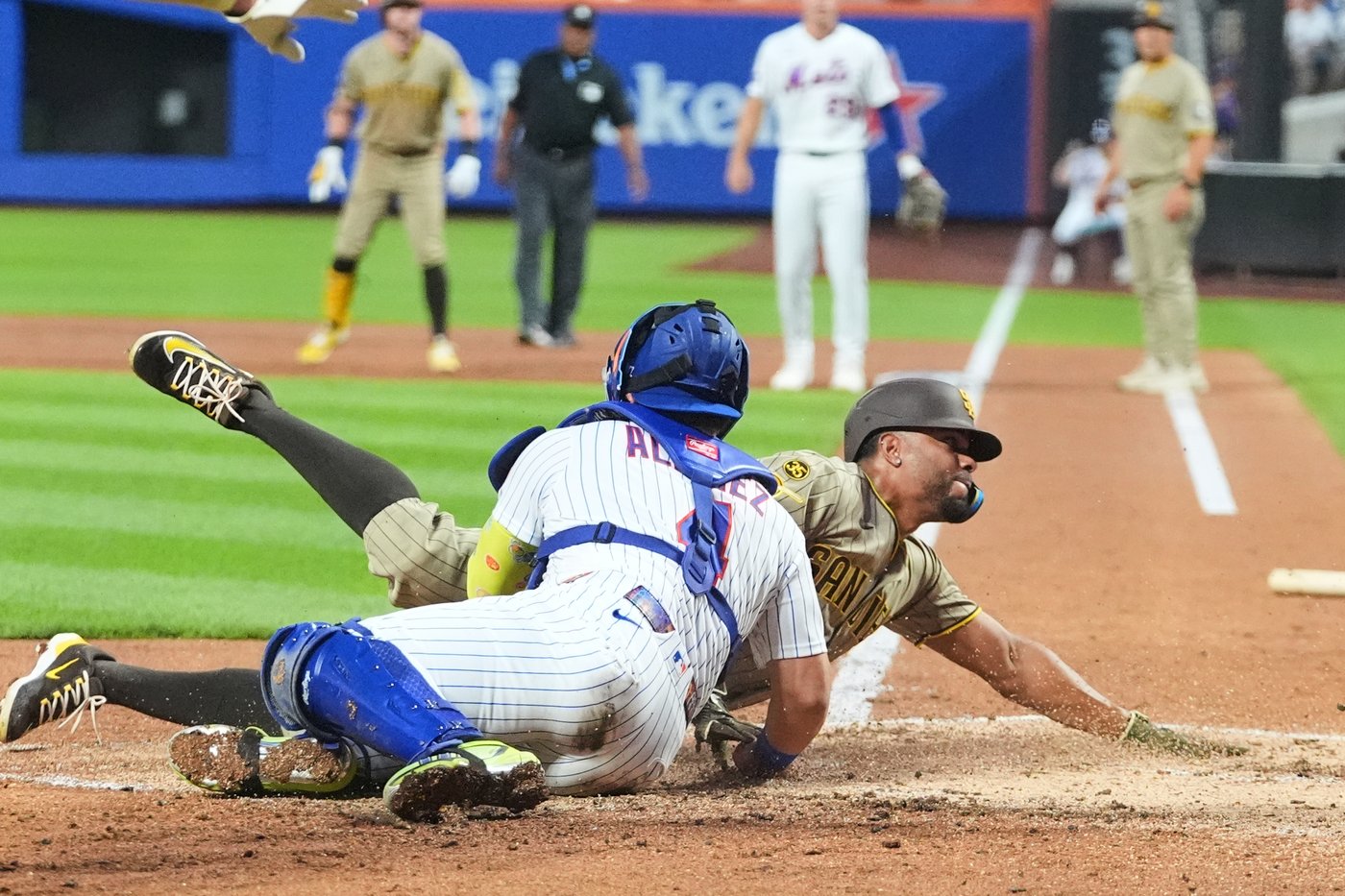 Mets outfielders peg 3 runners at plate in first 2 innings, including 2 in a row by Carson Benge | iNFOnews.ca