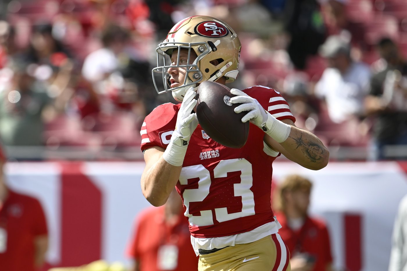 Christian McCaffrey happy to be back on field and making plays to help 49ers win in his season debut | iNFOnews.ca
