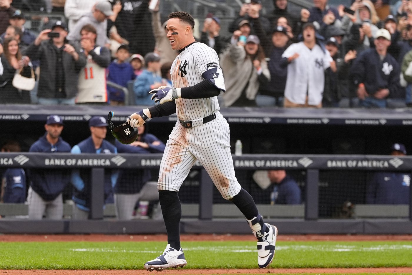 Aaron Judge's walk-off homer against Rays ends frustrating 2 weeks without homer or RBIs | iNFOnews.ca