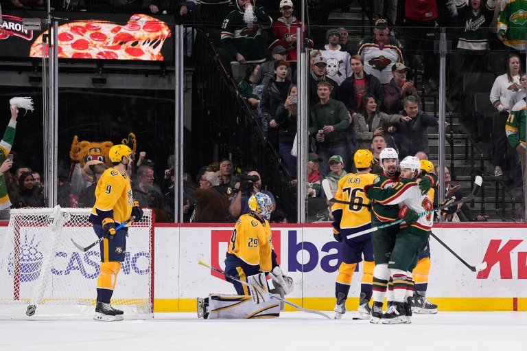 Johansson scores in OT with goal off its moorings in Wild's 3-2 victory over Predators | iNFOnews.ca Johansson scores in OT with goal off its moorings in Wild's 3-2 victory over Predators | iNFOnews.ca