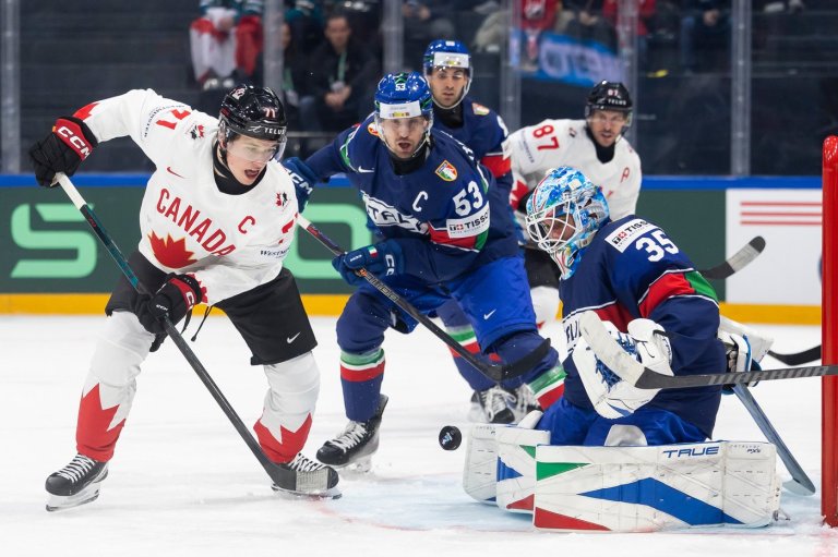 Teenage captain Celebrini scores 2 as Canada shuts out Italy at ice hockey worlds | iNFOnews.ca