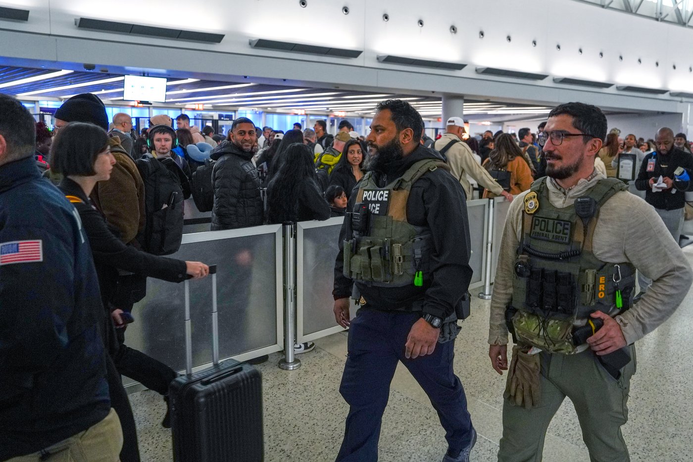 Photos show ICE agents at US airports where the partial government shutdown triggered delays | iNFOnews.ca