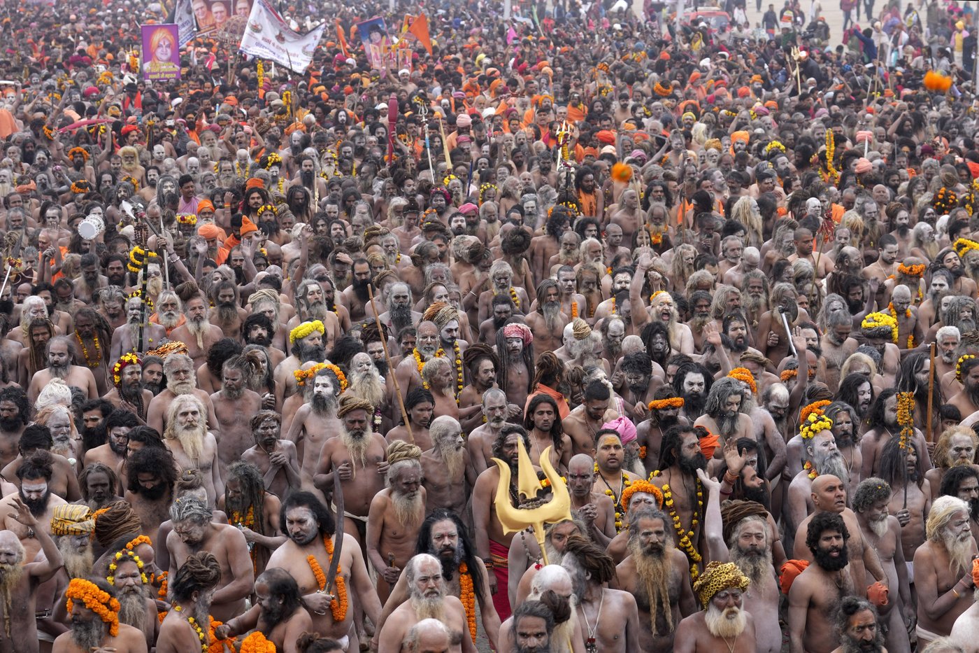 Millions of pilgrims and naked, ash-smeared ascetics take holy dips in India's mega Hindu festival | iNFOnews.ca